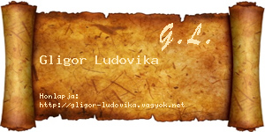 Gligor Ludovika névjegykártya